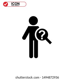 missing person icon isolated sign symbol vector illustration - high quality black style vector icons
