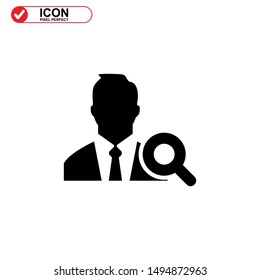 missing person icon isolated sign symbol vector illustration - high quality black style vector icons
