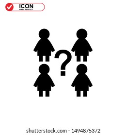 missing person icon isolated sign symbol vector illustration - high quality black style vector icons

