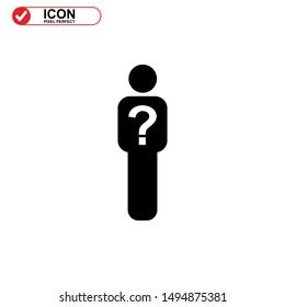missing person icon isolated sign symbol vector illustration - high quality black style vector icons

