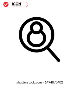 missing person icon isolated sign symbol vector illustration - high quality black style vector icons
