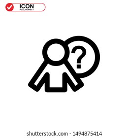 missing person icon isolated sign symbol vector illustration - high quality black style vector icons
