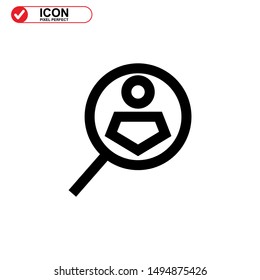 missing person icon isolated sign symbol vector illustration - high quality black style vector icons

