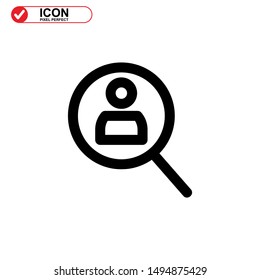 missing person icon isolated sign symbol vector illustration - high quality black style vector icons
