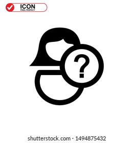 missing person icon isolated sign symbol vector illustration - high quality black style vector icons
