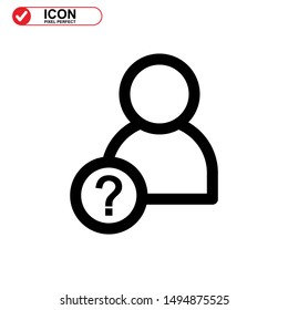 Missing Person Icon Isolated Sign Symbol Vector Illustration - High Quality Black Style Vector Icons
