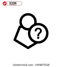 missing person icon isolated sign symbol vector illustration - high quality black style vector icons
