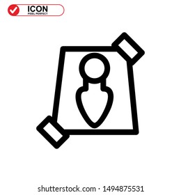 missing person icon isolated sign symbol vector illustration - high quality black style vector icons
