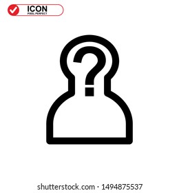 missing person icon isolated sign symbol vector illustration - high quality black style vector icons
