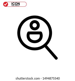 missing person icon isolated sign symbol vector illustration - high quality black style vector icons
