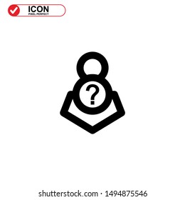 missing person icon isolated sign symbol vector illustration - high quality black style vector icons
