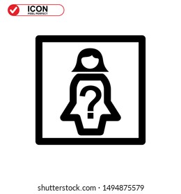 missing person icon isolated sign symbol vector illustration - high quality black style vector icons

