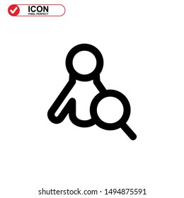 missing person icon isolated sign symbol vector illustration - high quality black style vector icons
