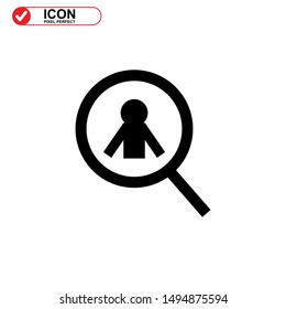 Missing Person Icon Isolated Sign Symbol Vector Illustration - High Quality Black Style Vector Icons
