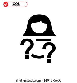 missing person icon isolated sign symbol vector illustration - high quality black style vector icons

