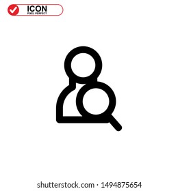 missing person icon isolated sign symbol vector illustration - high quality black style vector icons
