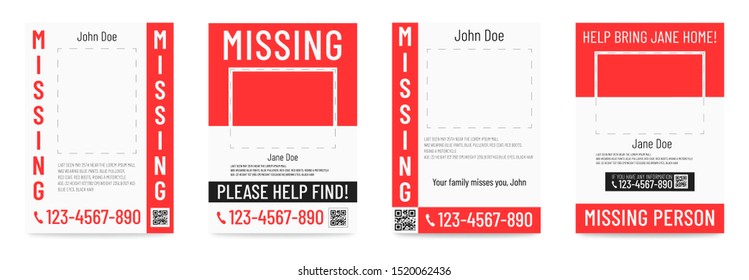 Missing Person Poster Help To Find Placard Template.