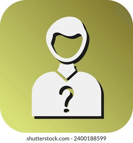 Missing Person Vector Glyph Gradient Background Icon For Personal And Commercial Use.
