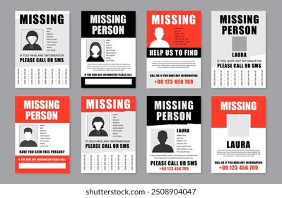 Missing person or wanted person set