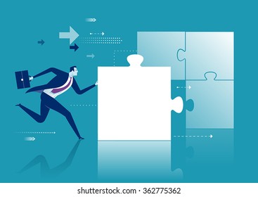 Missing Piece. Business concept illustration.