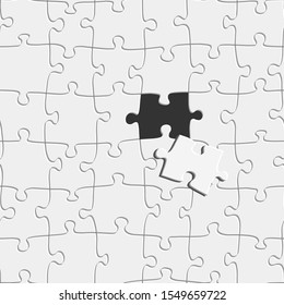 Missing puzzle piece vector graphic illustration.