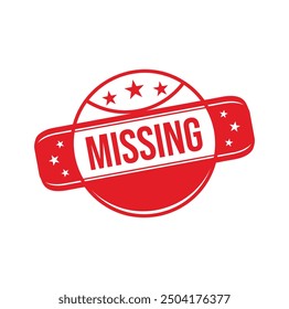 Missing Rubber stamp design. VECTOR ILLUSTRATION.