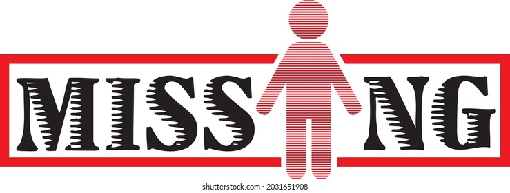 MISSING SIGN WITH I REPLACING PEOPLE IMAGE