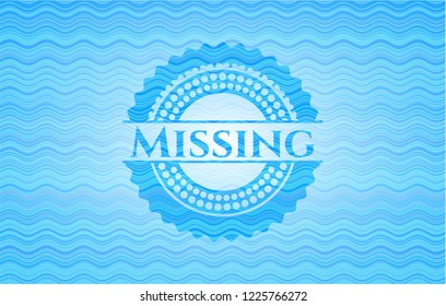 Missing sky blue water badge.