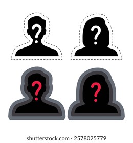 Missing Unknown Person Vector Illustration