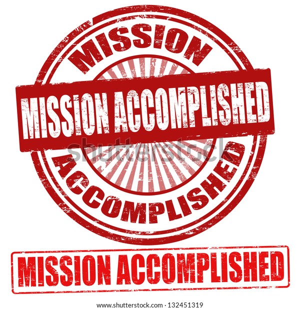 Mission Accomplished Grunge Rubber Stamps Vector Stock Vector (Royalty ...