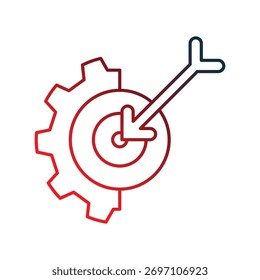 Ícone Missão Realizada com fundo branco vetor ilustração stock