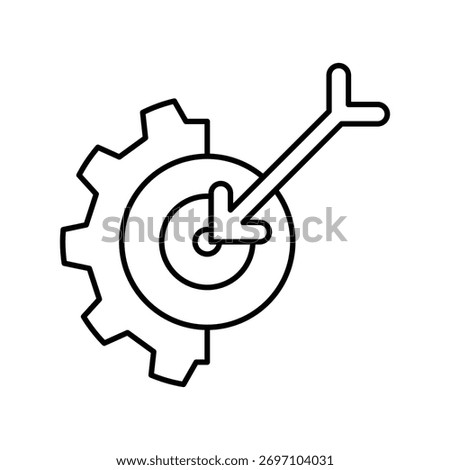 Mission Accomplished icon with white background vector stock illustration