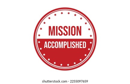 Mission Accomplished Rubber Stamp Seal Vector