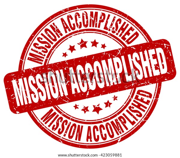 Mission Accomplished Stamp Stock Vector (Royalty Free) 423059881