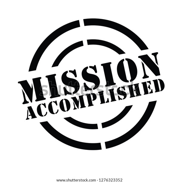 Mission Accomplished Stamp On White Background のベクター画像素材 ロイヤリティフリー