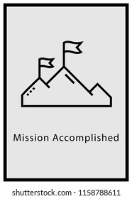 Mission Accomplished vector icon