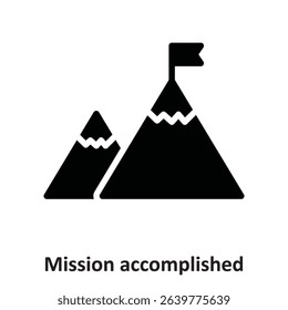 Mission accomplished Vector Icon which can easily modify or edit
