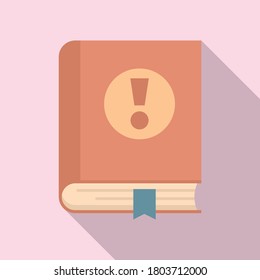 Mission book icon. Flat illustration of mission book vector icon for web design