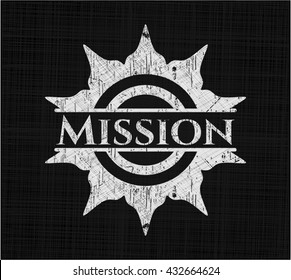 Mission with chalkboard texture
