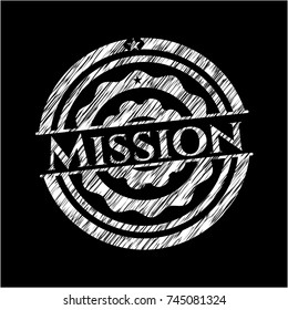 Mission with chalkboard texture