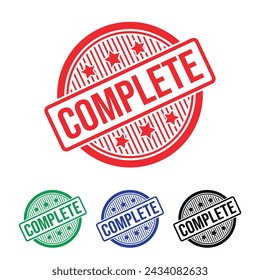 Mission Complete Rubber stamp Design vector, illustration