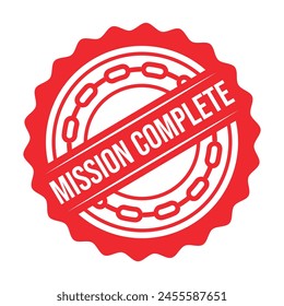 Mission complete Rubber stamp Design