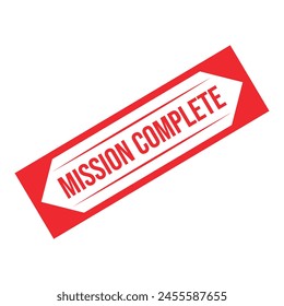 Mission complete Rubber stamp Design