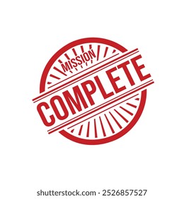 Mission complete Rubber stamp design