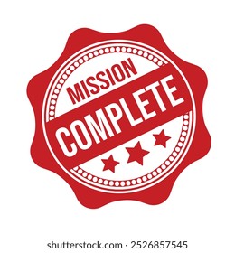 Mission complete Rubber stamp design
