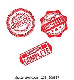 Mission complete Rubber stamp design