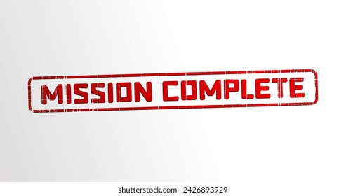  Mission Complete Stempel Vektor Illustration Design