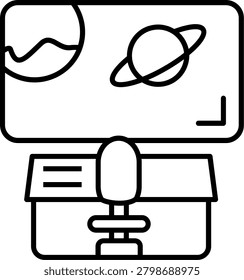 Mission Control Illustration vector Icon Design