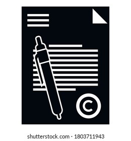 Icono de documento de misión. Ilustración simple del icono vectorial de documento de misión para el diseño web aislado en fondo blanco