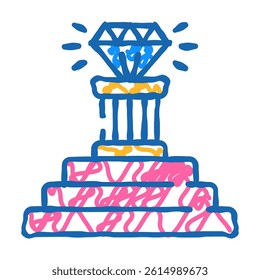 mission of expertise doodle icon sketch vector. mission of expertise sign. isolated symbol illustration
